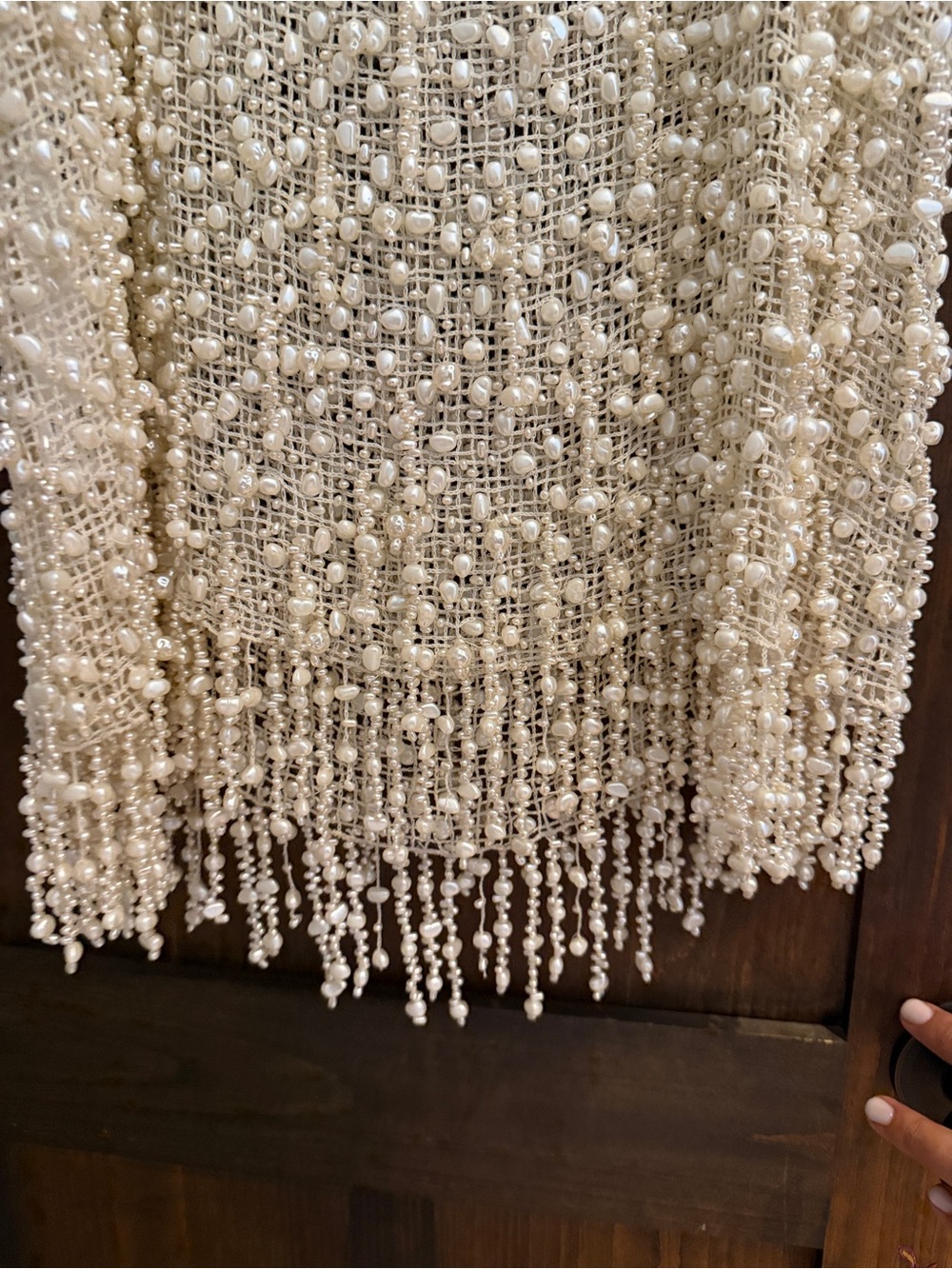 cult gaia Off-White Beaded Sandara Mini Dress - Picture 5 of 6